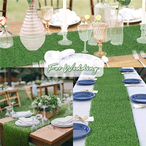 Hot Selling Reusable Faux Grass Table <strong>Runner</strong> Decor <strong>Outdoor</strong> Artificial Grass Table <strong>Runner</strong> for Wedding Birthday Banquet - Product Image 4