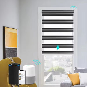 Stores zébrés sur mesure SAMADHI, stores occultants classiques à commande électrique, stores zébrés intelligents pour fenêtres - Product Image 1