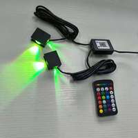 Source de lumière à fibre optique mini format RGBW, kits de feux de toit multi-têtes à fibre optique pour système étoilé de voiture avec télécommande RF et application