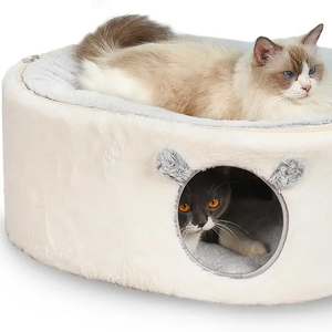 Cama para gatos de interior, cueva esponjosa, gran casa cerrada para gatos, hamaca - Product Image 1