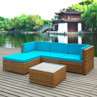 Sofá de ratán hecho a mano para exteriores, mueble gris, juegos de patio y jardín, estante de ratán, superventas