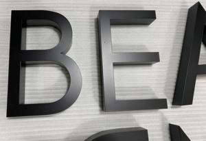 Thêm chữ thép đen lớn với kết thúc bằng nhôm chải cho chữ ký thiết bị quảng cáo - Product Image 2