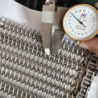 Chaîne en treillis métallique en acier inoxydable 304 résistant à la chaleur, types de courroies spirales en métal pour convoyeurs de boulangerie, courroie de qualité alimentaire pour ligne de refroidissement