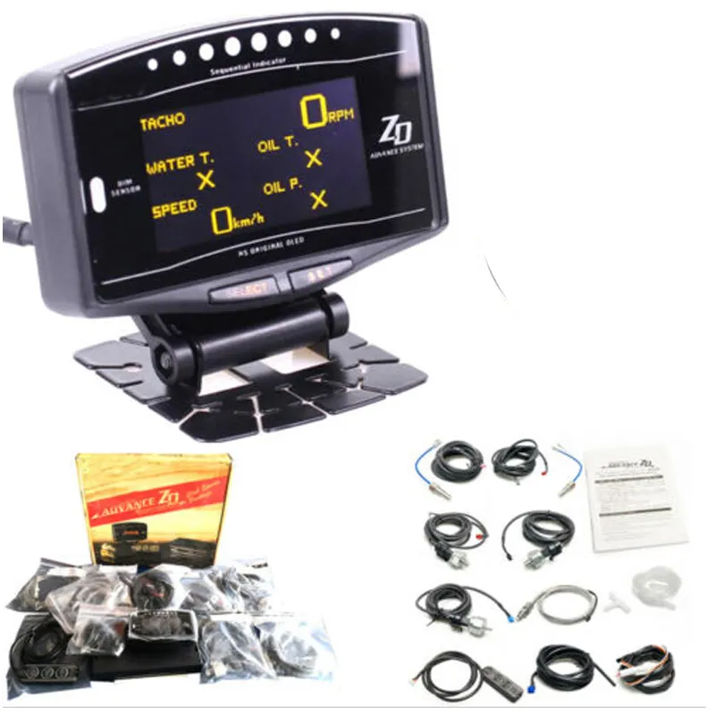 Universele Auto Lcd Gauge Defi Zd Meter Advance Gauge Display Digitale Water Olietemperatuurmeter Df101 DC12