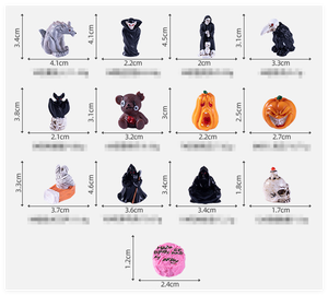Mini DIY Halloween Nhựa Thủ Công Mỹ Nghệ Chim Bức Tượng Tử Thần Lâu Đài Và Ma Micro Cảnh Quan Vườn Con Số Khủng khiếp Phong Cách Thu Nhỏ - Product Image 2