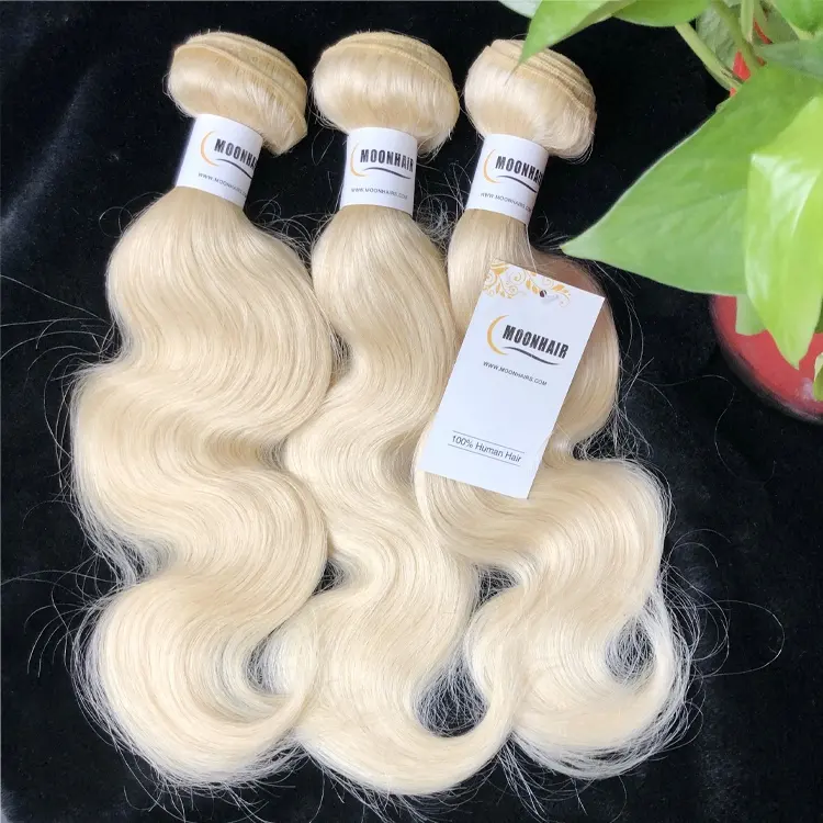 Fasci e Set di chiusura capelli biondi con confezione di chiusura affare fasci di capelli umani brasiliani di capelli vergini naturali con chiusura