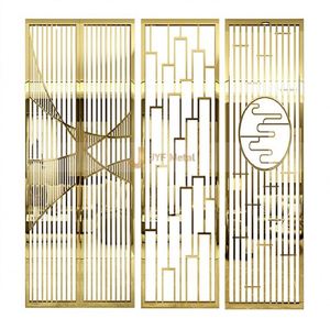 ANN011 Bulk Custom Metal <b>Screens</b> Gold/Black/Rose Gold Stainless Steel Partitions Hotel, Mall, Villa <b>Decoration</b> - Product Image 5