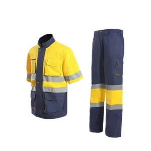 Farb kombination anzüge Reflective Uniform Herren arbeits kleidung