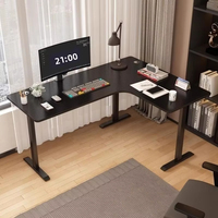 Yazhi Bureau Intelligent Moderne Bois Réglable en Hauteur Ergonomique Forme L Électrique pour Bureau