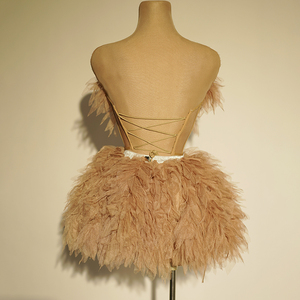 Traje de concierto de <span class=keywords><strong>cantante</strong></span> para mujer, vestido Sexy para fiesta, Club, vestidos para mujer, elegante, corto, sin espalda, conjunto de ropa para mujer para cumpleaños - Product Image 3