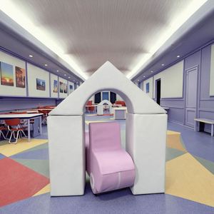 Structure de jeu active intérieure en mousse vinyle souple blanche pour écoles et centres commerciaux - Product Image 4