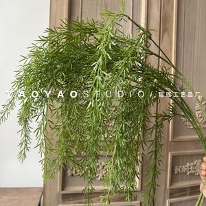หญ้าแขวนประดิษฐ์ Yao Yao ขนาด 30 ซม.-100 ซม. ดอกไม้พลาสติกสีเขียวสำหรับตกแต่งบ้านงานแต่งงาน - Product Image 2
