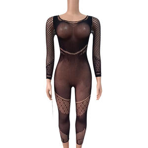 Viviblook Z718JP02 2025 Lingerie Sexy pour femmes nouvelle tenue Sexy en maille voir à travers la combinaison taille haute évidée - Product Image 5