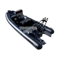Bateau semi-rigide (RIB) de luxe en aluminium 580, durable et léger, pour la pêche, les sports nautiques et les loisirs, idéal comme bateau d'accompagnement ou annexe pour yacht, à vendre.