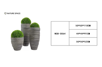 Grand pot à fleurs rond en fibre de verre blanc, durable et écologique, pour jardin extérieur et usage domestique