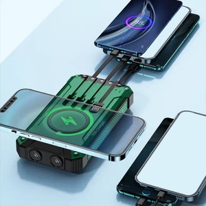 Chargeur solaire portable pliable pour l'extérieur à charge rapide 20000 mAh, Powerbank solaire 20000 mAh avec lumières LED - Product Image 5