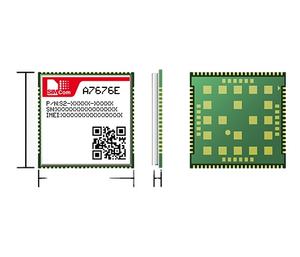 Module LTE Cat 1bis A7676E, 10 Mbps en téléchargement, 5 Mbps en téléchargement inversé, boîtier LCC+LGA, prend en charge les bandes 450 MHz B31/B72 pour IoT/M2M - Product Image 1