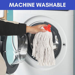 Recharge <span class=keywords><strong>de</strong></span> tête <span class=keywords><strong>de</strong></span> balai serpillère en coton <span class=keywords><strong>humide</strong></span>, en plastique, blanc lotus, durable, hautement absorbant et écologique, <span class=keywords><strong>pour</strong></span> sols domestiques, vente directe usine à prix réduit - Product Image 5