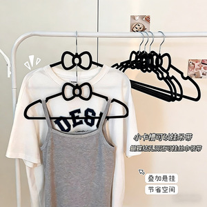 Cintre en plastique nœud papillon pour vêtements avec design nœud, gain de place, organisateur de rangement pour armoire - Product Image 1