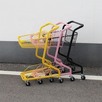 Supermarché à 2 niveaux, supermarché, double panier, chariot de courses