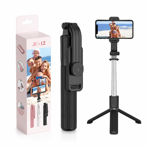 JC-12 Classic Tripod Selfie Stick 955mm Full Size, Stainless Steel Handle, Stable <b>Phone</b> <b>Stand</b> <b>for</b> Selfie - Product Image 1