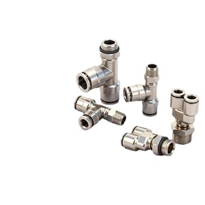 <b>Quick</b> <b>Connector</b> Pneumatic Coupling 4MM 6MM 8MM 10MM 12MM 14MM 16MM Copper Plated Nickel For Air Hose Fitting - Product Image 1