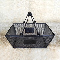 Panier à provisions de fil noir de RH-BMH pour le supermarché