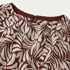 Combinaison légère personnalisée à imprimé feuilles pour femme, <span class=keywords><strong>pantalon</strong></span> large décontracté pour femme - Product Image 5