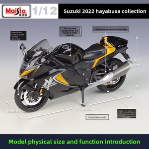 <span class=keywords><strong>MAIsto</strong></span> 1:12 2022 Suzuki Hayabusa Modellino Moto in Metallo con Supporto Espositivo per Collezionisti, Regalo, Vendita all'Ingrosso - Product Image 2