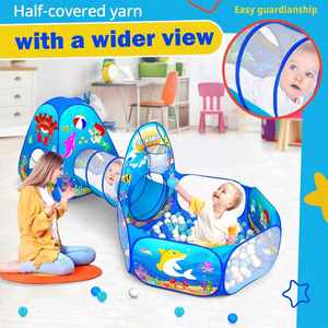Maison de jeu pour enfants, pop-up, intérieur/extérieur, thème océan, avec tente de jeu pour enfants, tunnel pour garçons et filles, meilleurs cadeaux d'anniversaire - Product Image 3