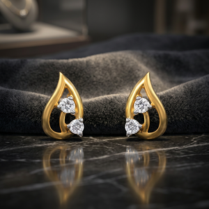 Pendientes de Diamantes en Oro Amarillo para Mujer, Corte Brillante, Diseño Minimalista, Uso Diario, Oro de 10K, 14K, 18K, Plata 925, 935 - Product Image 1