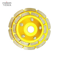 Disque abrasif personnalisé FEIDA OEM, dureté standard, meule diamantée pour meulage d'angle, grain 50, pour pierre, béton, céramique, métal
