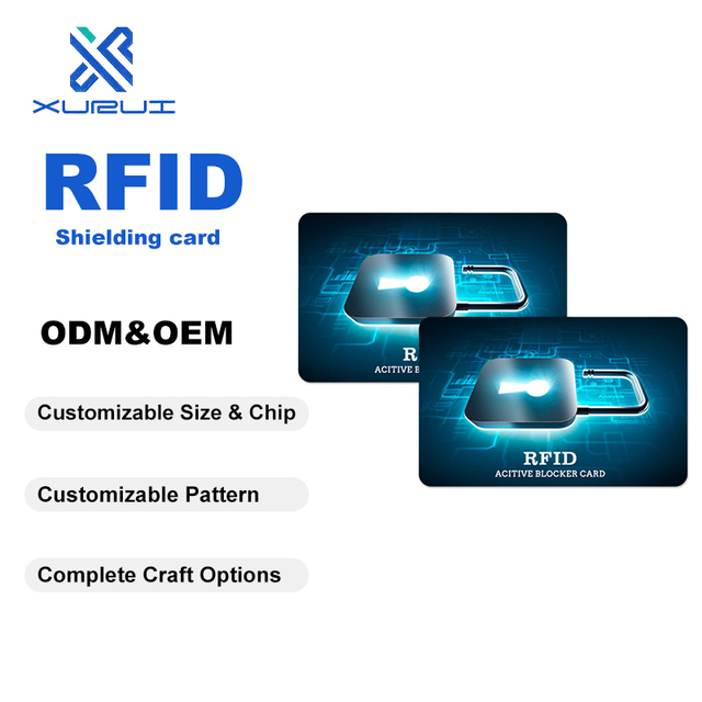 Custom Chip RFID NFC Blocking Card High Security Anti-Skimming Passive Card For Wallet Privacy Protection