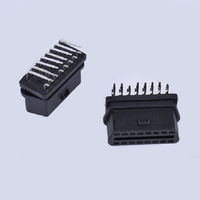 Right Angle 90 Degree PCB Mount 16 Pin OBD II Female Socket Connector