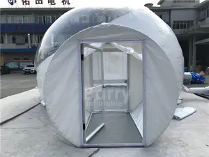 クリスタルアウトドアレンタルクリアトンネルインフレータブル透明キャンプドームバブルテント販売用