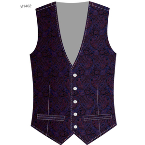 <strong>Men's</strong> Slim-Fit All-Match Double-Breasted Vest V-Neck Three-Season Silk <strong>Waistcoat</strong> With <strong>Knitted</strong> Sleeveless Design Autumn Winter - Product Image 6