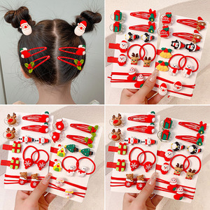 Jepit Rambut Natal BB Lucu Kartun Aksesoris Rambut Anak Natal Berbagai Gaya Jepit Rambut Ikat Rambut untuk Wanita dan Anak Perempuan - Product Image 2