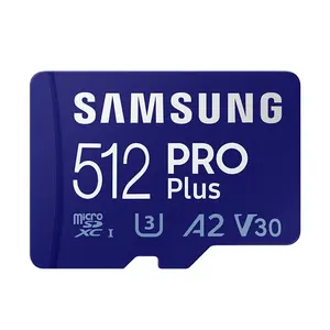 Original Samsung Pro Plus 128gb Cartão de Memória Grande Capacidade 256GB 512GB À Prova D 'Água U3 Classe 10 4K Cartões de Memória SD Para Telefone