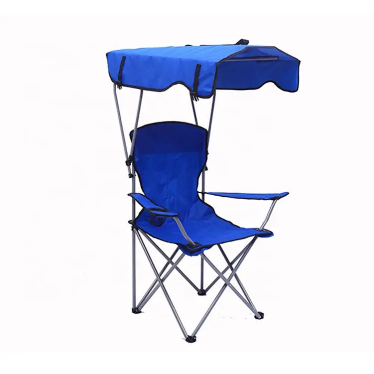 2022 Outdoor sunshade folding portable beach chair folding beach outdoor chairs with shed