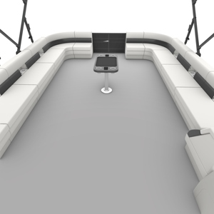 <span class=keywords><strong>Bateau</strong></span> ponton en aluminium 11M à pont unique pour fêtes, loisirs et croisières, avec grand bar, petit bar, vestiaire et équipement <span class=keywords><strong>de</strong></span> barbecue - Product Image 4