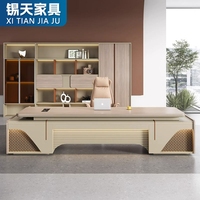 XTLBZ-056 Xitian Bureau de direction moderne de luxe extensible en mélamine, personnalisable en couleurs et tailles, avec bordure complète en PVC
