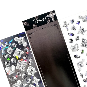 Pegatinas estilo coreano No.204 para Bullet Journal, diseños exquisitos de gemas brillantes, recomendadas para embarazadas, hechas en China, modelo LGBS - Product Image 5