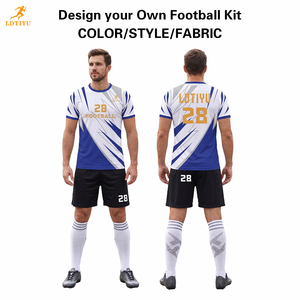 Ensemble de maillots de football personnalisables en gros pour hommes – Tenue de sport respirante à séchage rapide avec tissu flexible et options de couleurs et de styles - Product Image 1