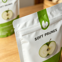 Sachet Doypack Personnalisé Imprimé avec Fermeture Éclair, Doublure en Feuille d'Aluminium, Emballage Alimentaire pour Prunes Séchées, Noix et Snacks Bio