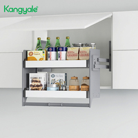 Kangyale Venda Quente 2024 Pull Down Kitchen Lift Basket Cesta De Elevador De Aço Inoxidável De Armazenamento De Armário Alto