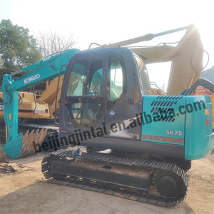 Excavatrice sur chenilles Kobelco SK75 d'occasion d'origine japonaise, 6T, moteur, pompe à engrenages, roulement, moteur - testée et inspectée pour usage domestique/agricole - Product Image 2