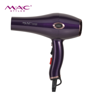 Sèche-cheveux numérique MAC Styler Proluxe violet 2500W avec écran LED, contrôle de température à 3 vitesses, outil essentiel pour un brushing de salon - Product Image 1