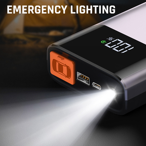 Démarreur de saut de booster de batterie de voiture d'urgence Portable 10000mAh avec avertissement de <span class=keywords><strong>clignotant</strong></span> de courant de crête 2000a pour camions de véhicules 12V - Product Image 5