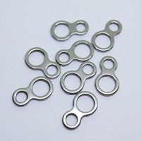 Accessoires de leurre de pêche en acier inoxydable connecteur de pêche 8 boucles de forme Double anneau solide pour les gabarits de pêche à la traîne