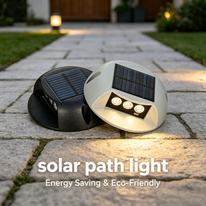 Lampe solaire LED IP65 pour allée, étanche, certifiée RoHS, haute luminosité, pour jardin, passerelle, escalier, cour, parc, route - Product Image 2